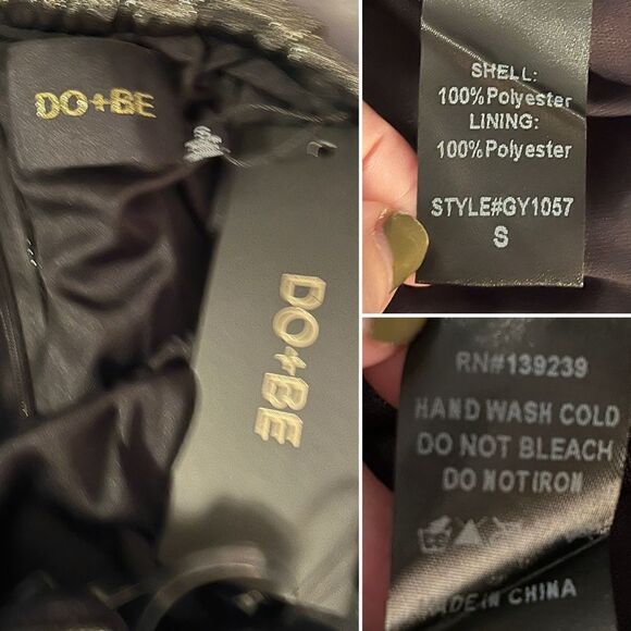 Do+Be Brand Back Before Midnight Silver Strapless Mini Dress Pleated S NWT - Picture 8 of 10